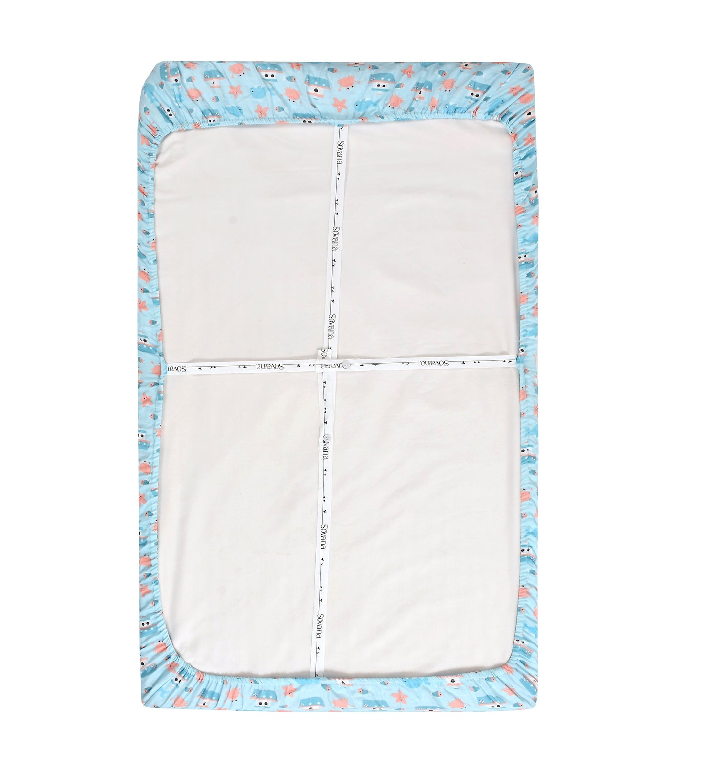 Popeye The Sailor Plus Grey Combo Fitted Cribsheet