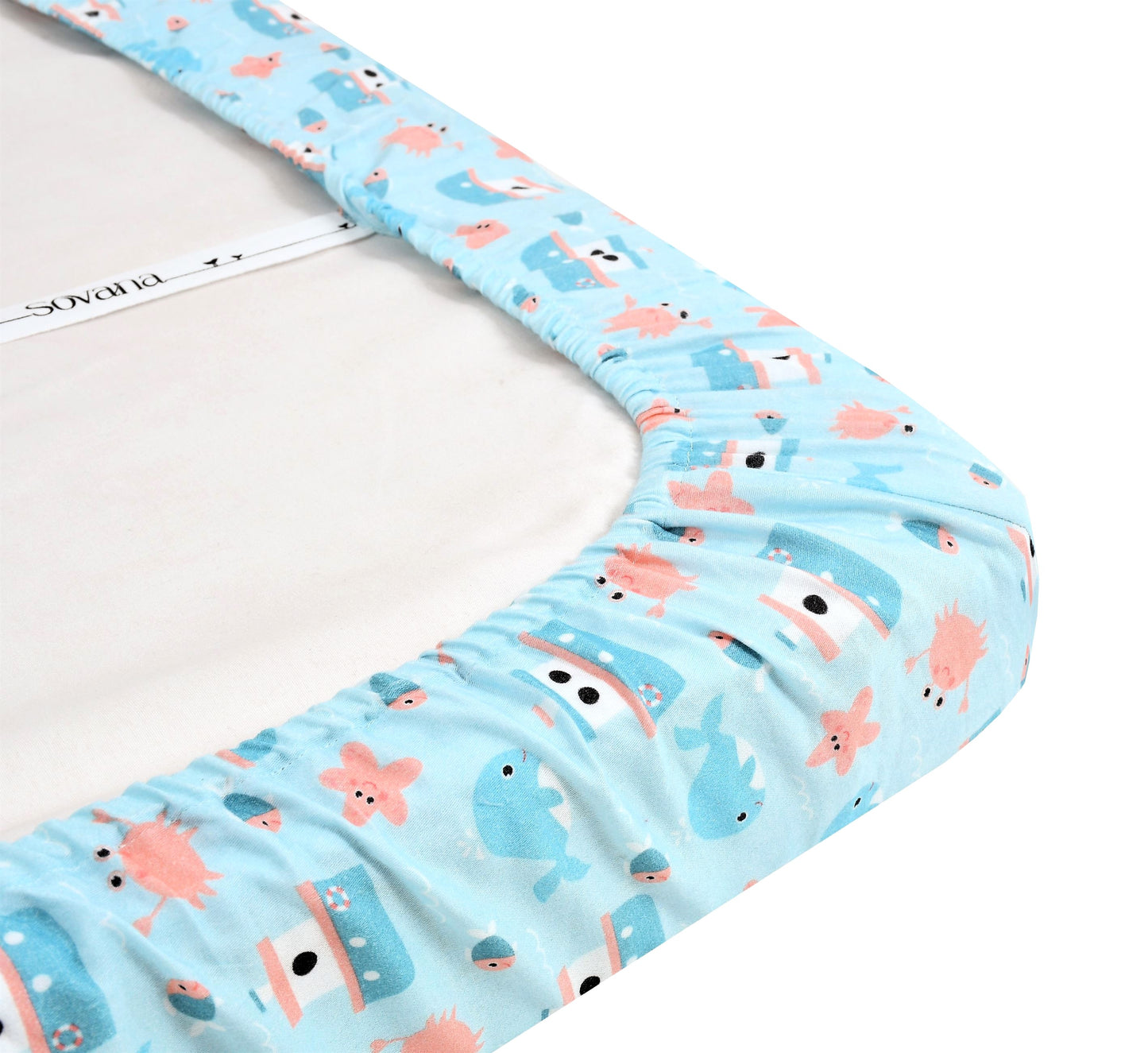 Popeye The Sailor Plus Grey Combo Fitted Cribsheet