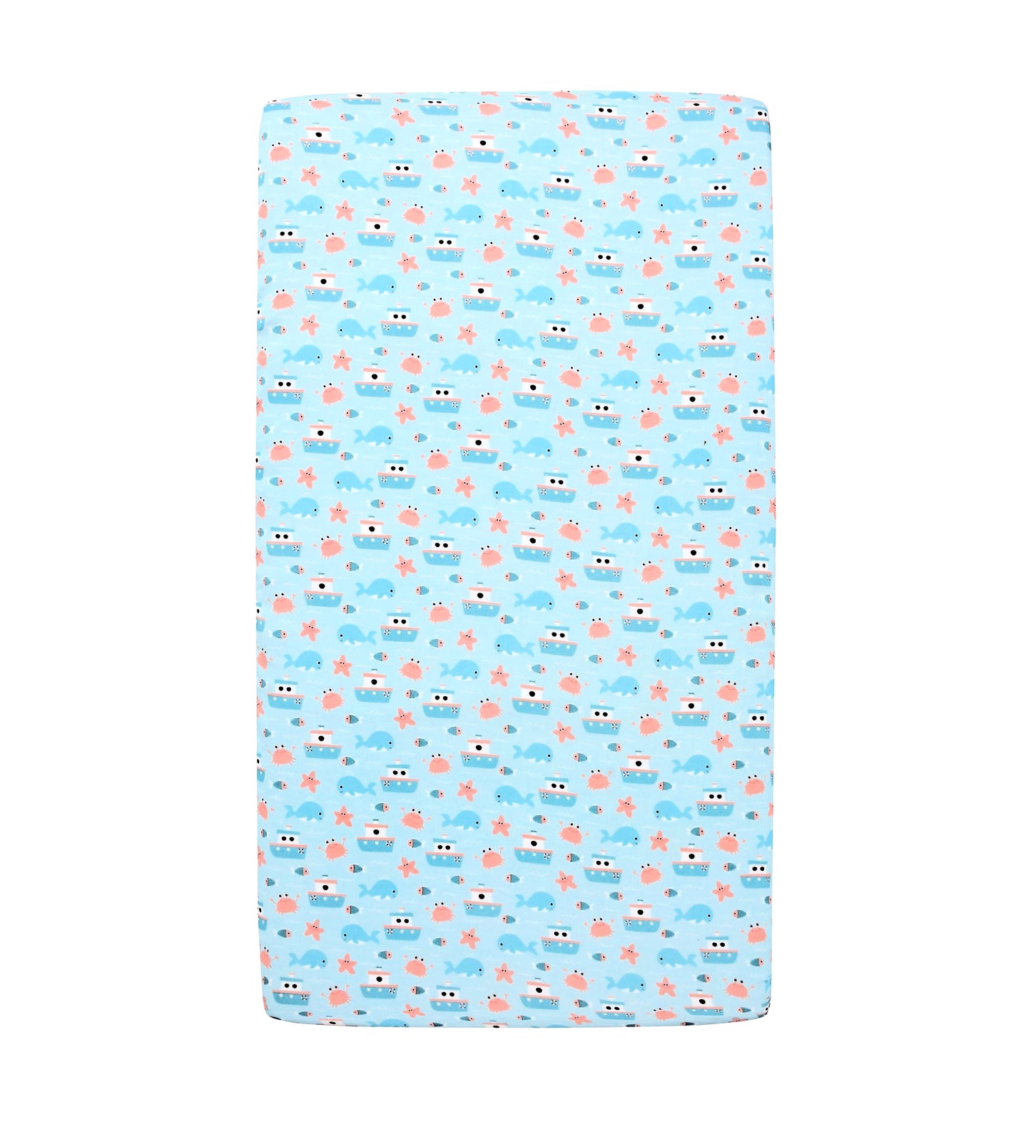 Popeye The Sailor Plus Grey Combo Fitted Cribsheet