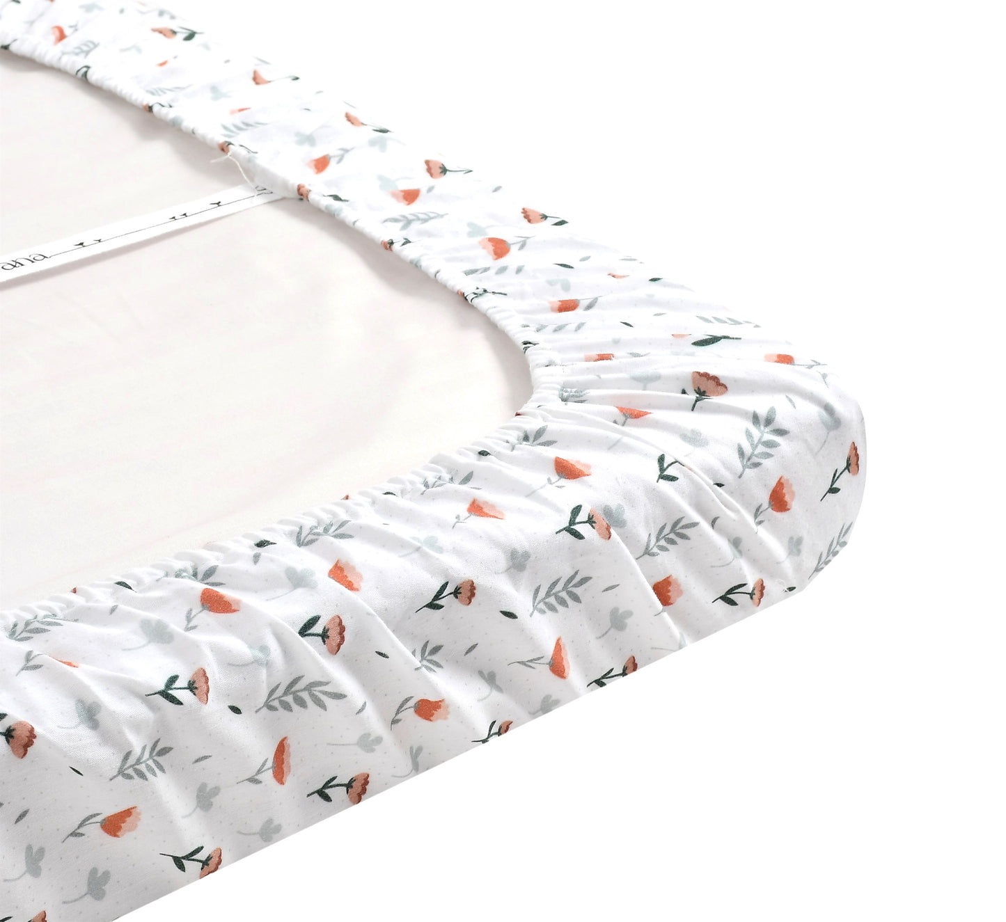 Ferns & Roses Plus Green Combo Fitted Cribsheet