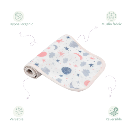 Pink Set of 3 Burp Pads