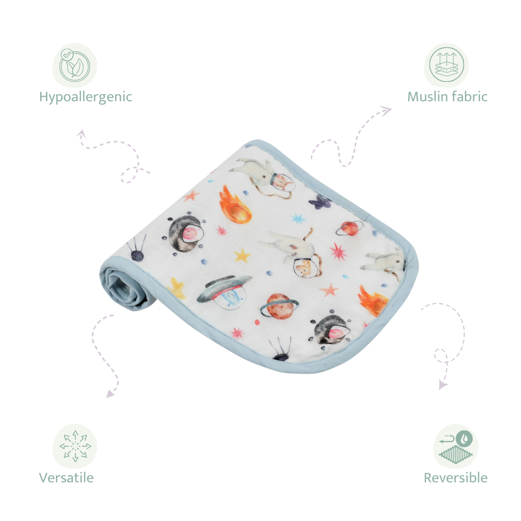Blue Set of 3 Burp Pads