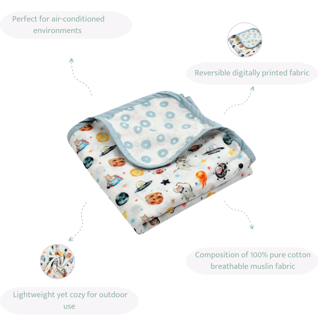 Pets of the Galaxy Muslin Blanket