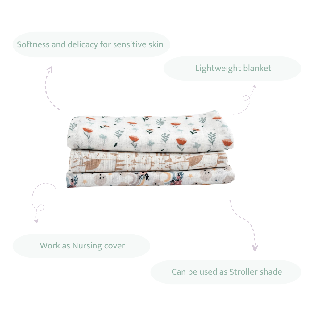 Neutrals Swaddles Set of 3