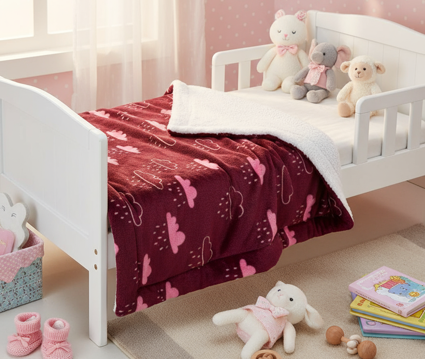 Cloud Nine Flannel Sherpa Blanket