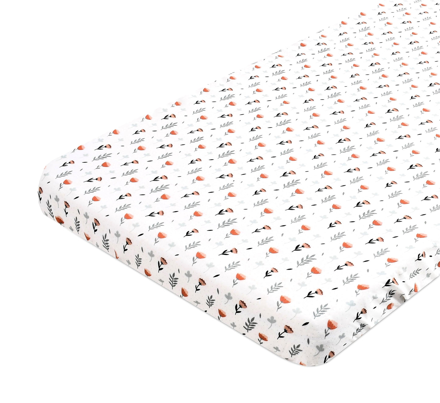 Ferns & Roses Fitted Cribsheet