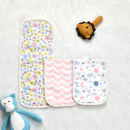 Pink Set of 3 Burp Pads