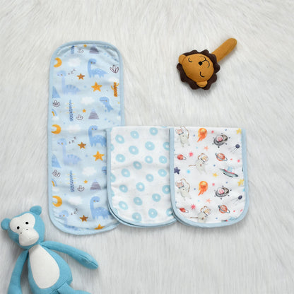 Blue Set of 3 Burp Pads