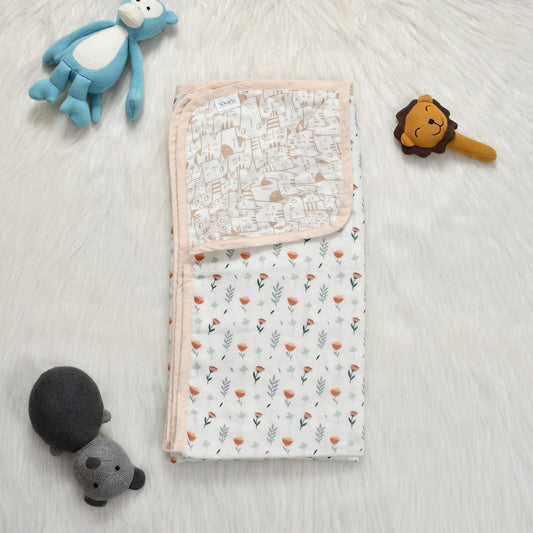 Ferns & Roses Muslin Blanket