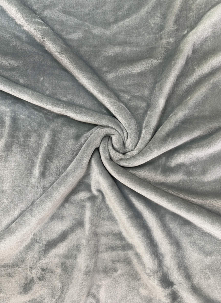 Metallic Grey Flannel Sherpa Blanket