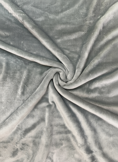 Metallic Grey Flannel Sherpa Blanket