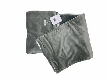 Metallic Grey Flannel Sherpa Blanket