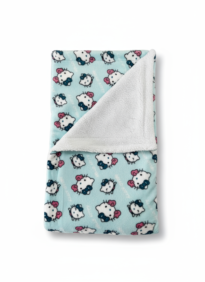Kitty World Flannel Sherpa Blanket