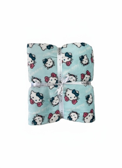 Kitty World Flannel Sherpa Blanket