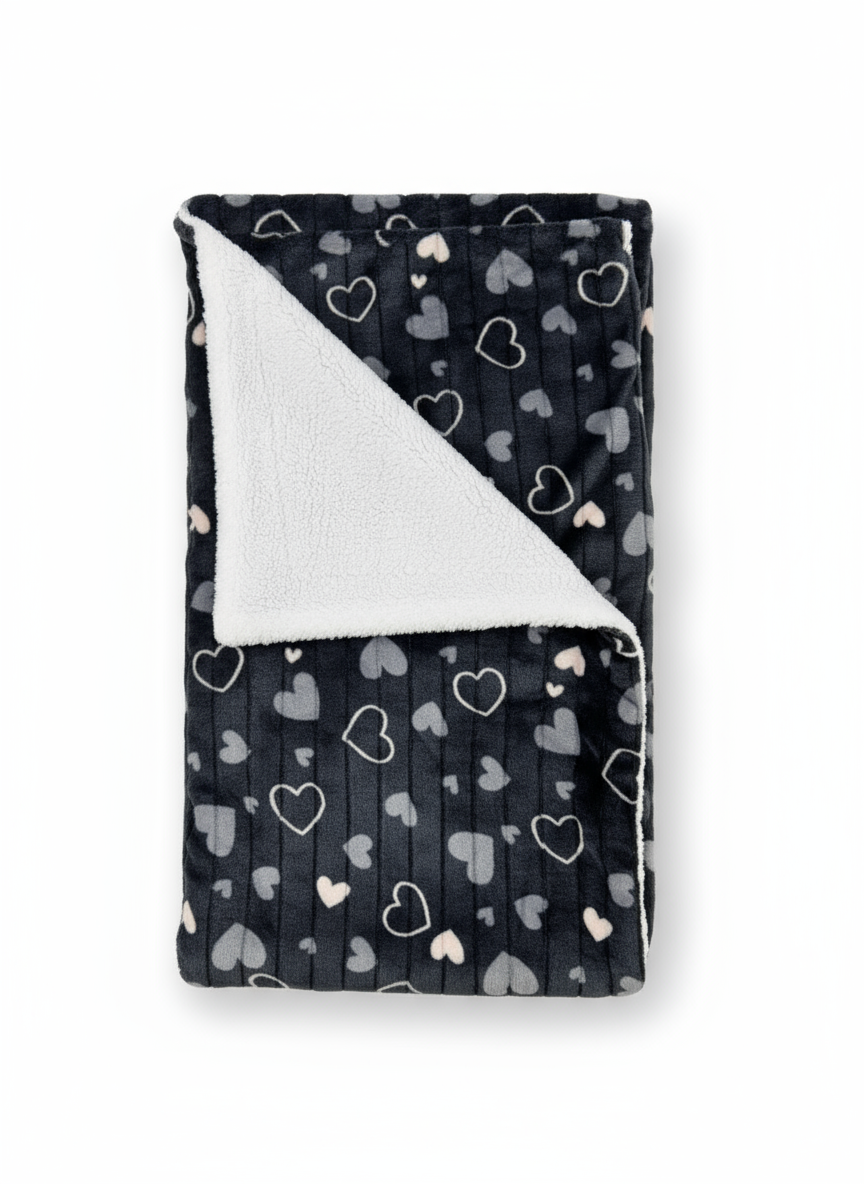 Warm Love Flannel Sherpa Blanket